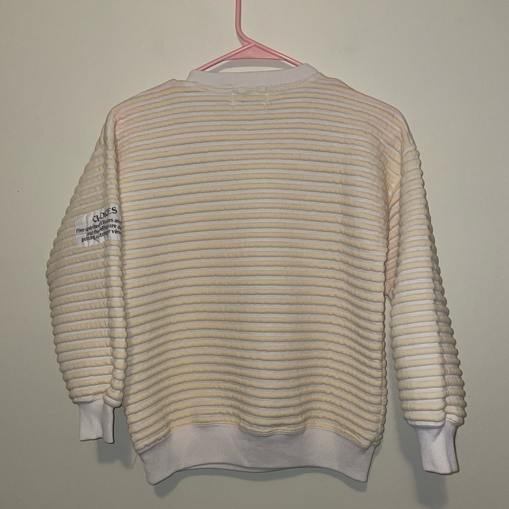 80s Vintage Just Cristina Yellow Textured Sweatshirt with Choices Size Small - Picture 5 of 7